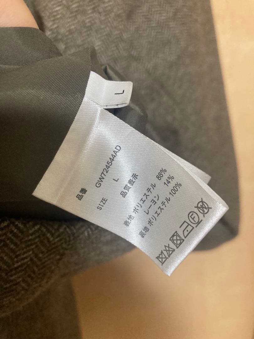 最終値下げ　GLOBALWORK 軽やかストレッチ衿2WAYコートヘリンボーン