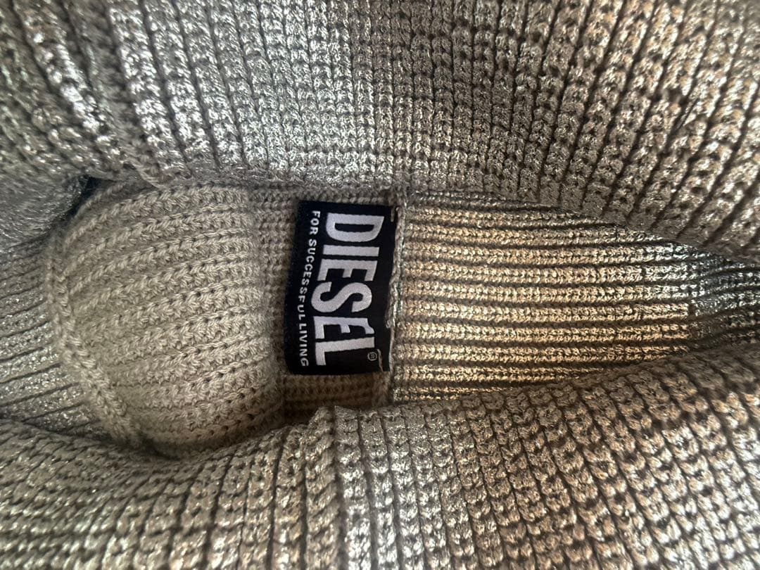 DIESEL シルバー ニットワンピース