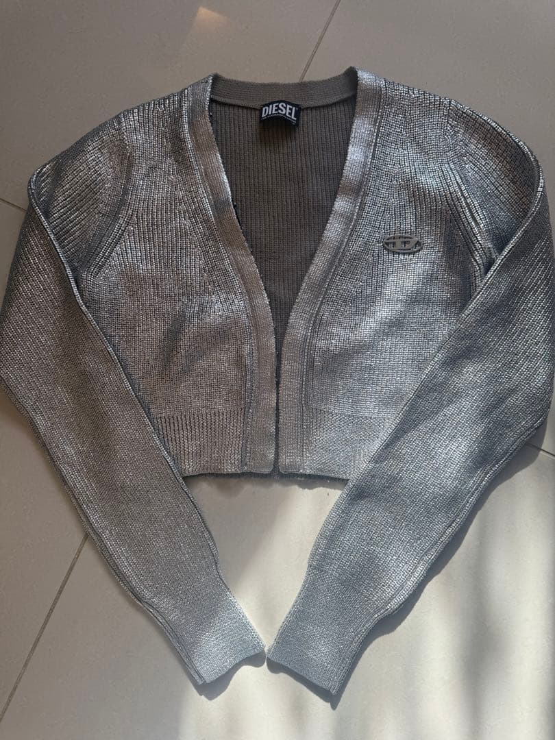 DIESEL シルバー ニットワンピース