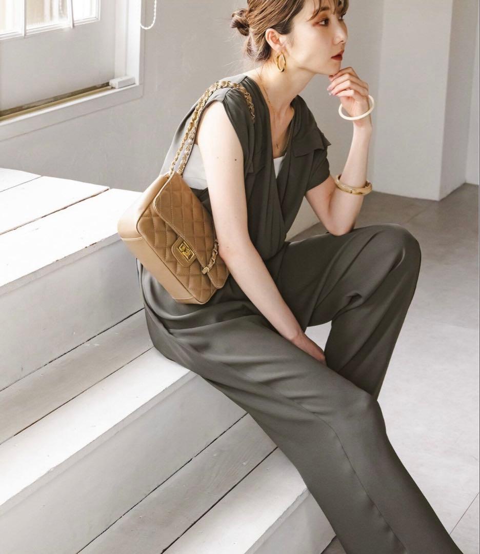 ノーブル　noble ミリタリーバックサテンオールインワン　36