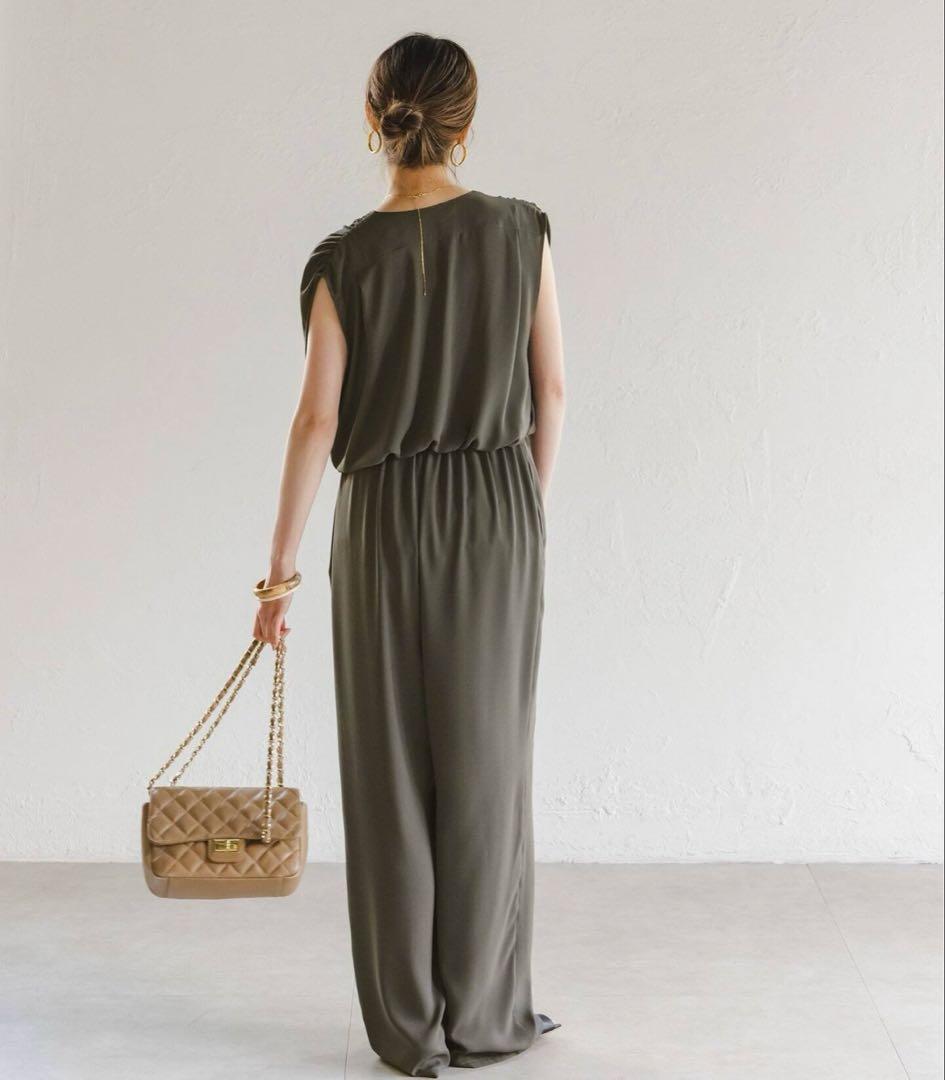 ノーブル　noble ミリタリーバックサテンオールインワン　36