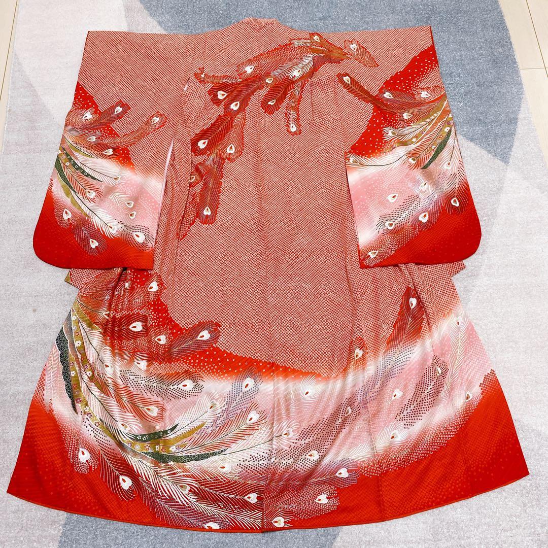 七五三 7歳 正絹 着物 作り帯 バッグ 草履 小物セット 鹿の子