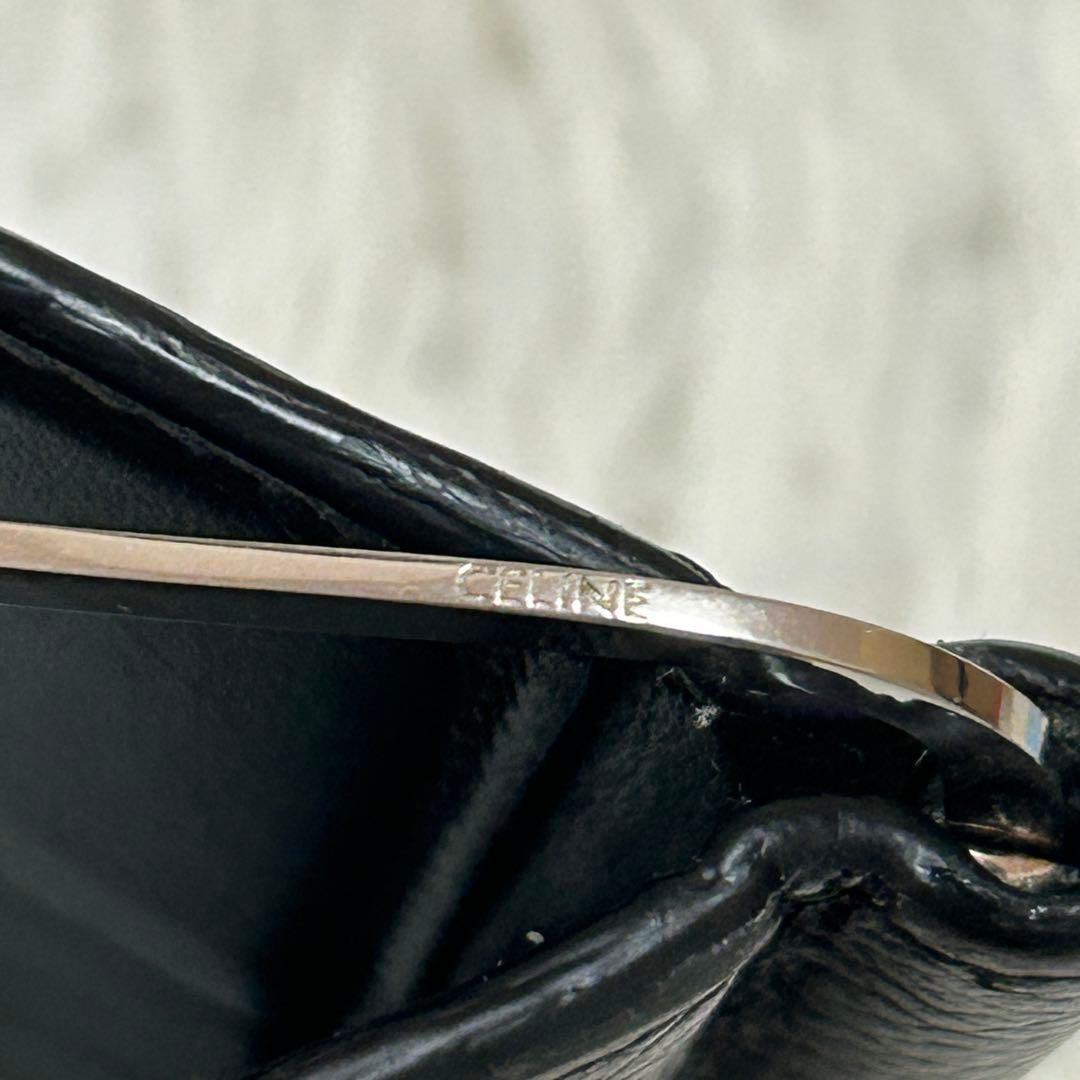 ⭐️美品⭐️セリーヌ マネークリップ ブラック グレインレザー メンズ 折り財布