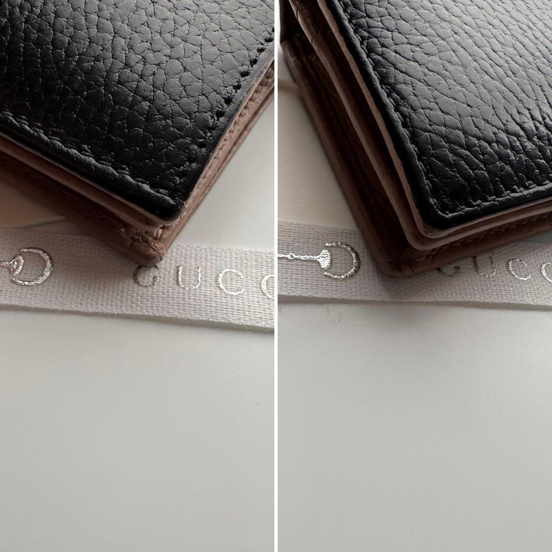 【美品】 182 GUCCI グッチ マーモント 2つ折り 財布 コンパクト