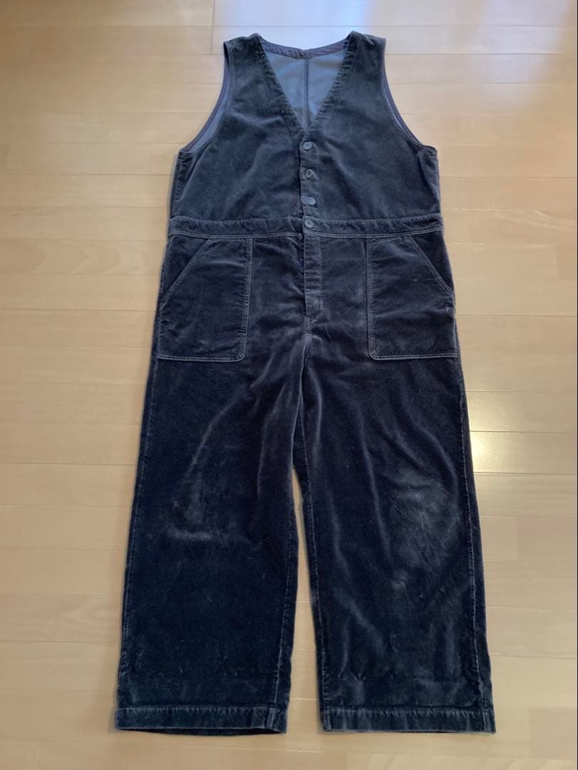 nestRobeネストローブ　コットンベルベットサロペット