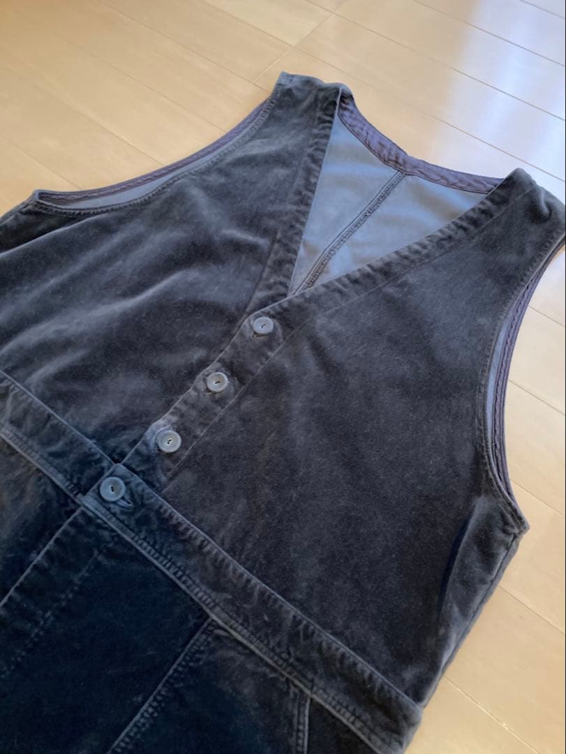 nestRobeネストローブ　コットンベルベットサロペット