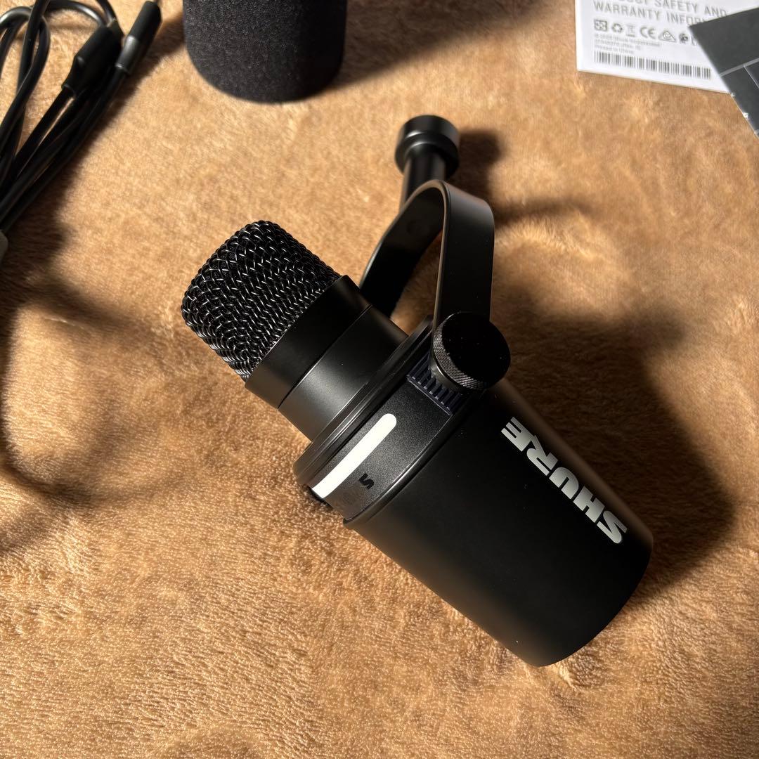 【美品】SHURE MV7+ ブラック｜オーディオテクニカデスクマイクスタンド付