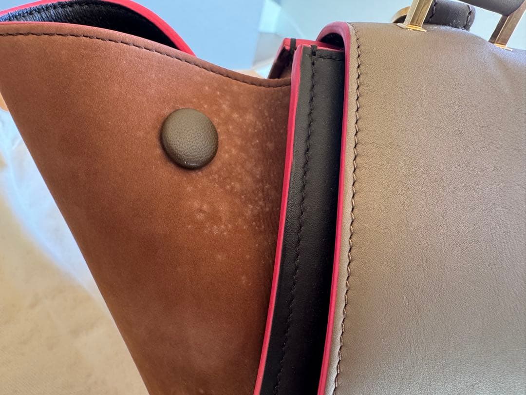 CÉLINE ショルダーバッグ グレー/ブラウン/ブラック