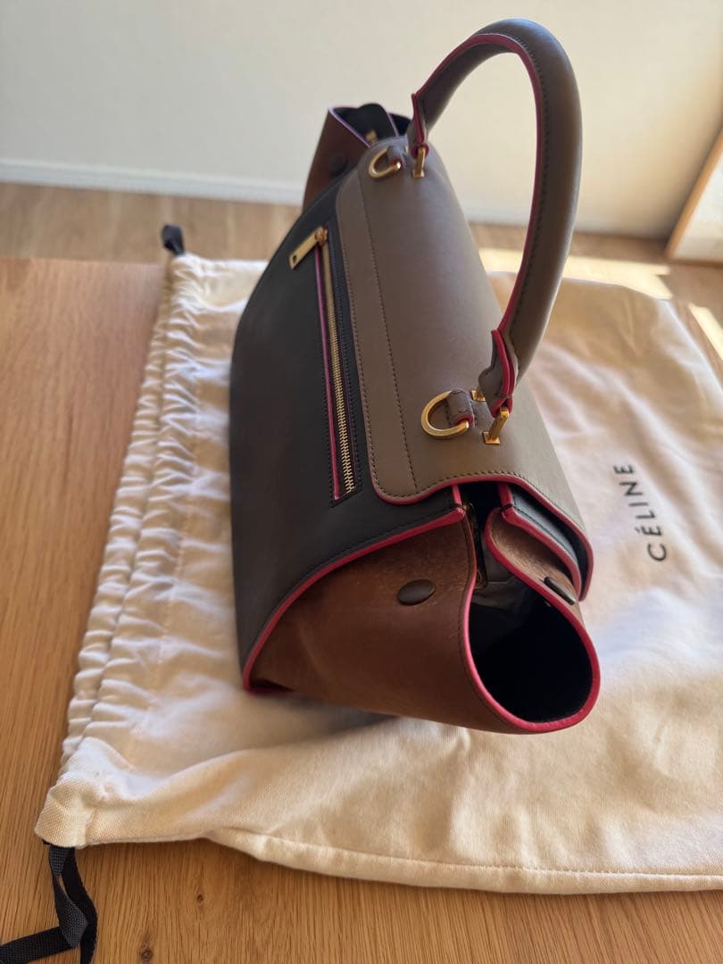 CÉLINE ショルダーバッグ グレー/ブラウン/ブラック