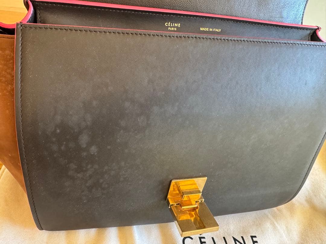 CÉLINE ショルダーバッグ グレー/ブラウン/ブラック
