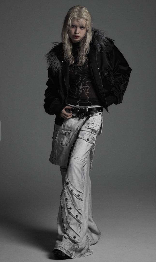 ジャケット・アウター CROPPED 2WAY FUR HOOD MA-1