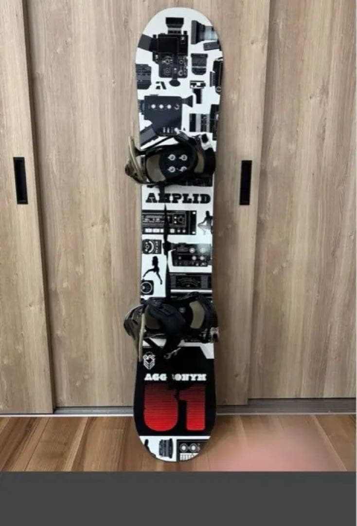 AMPLID AGGRONYM スノボ 板 バインディング付 ケース有