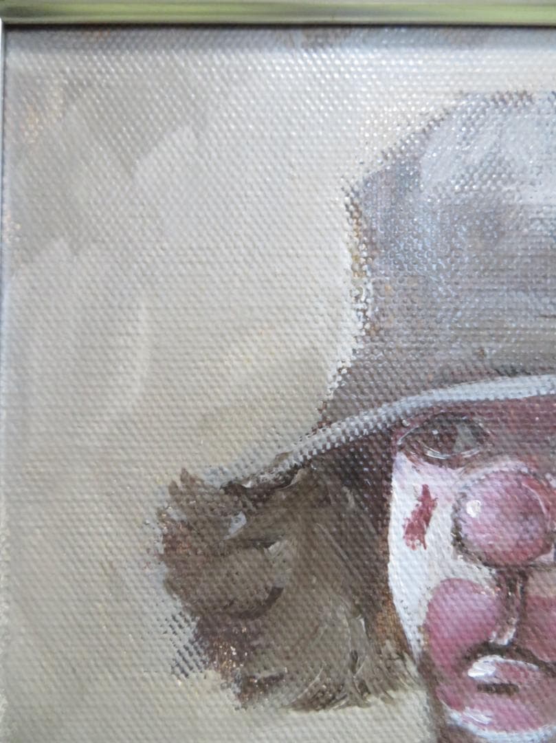 尾松直　「道化の肖像」　油彩F4号 　新制作協会員　日本美術家連盟会員　新作家賞