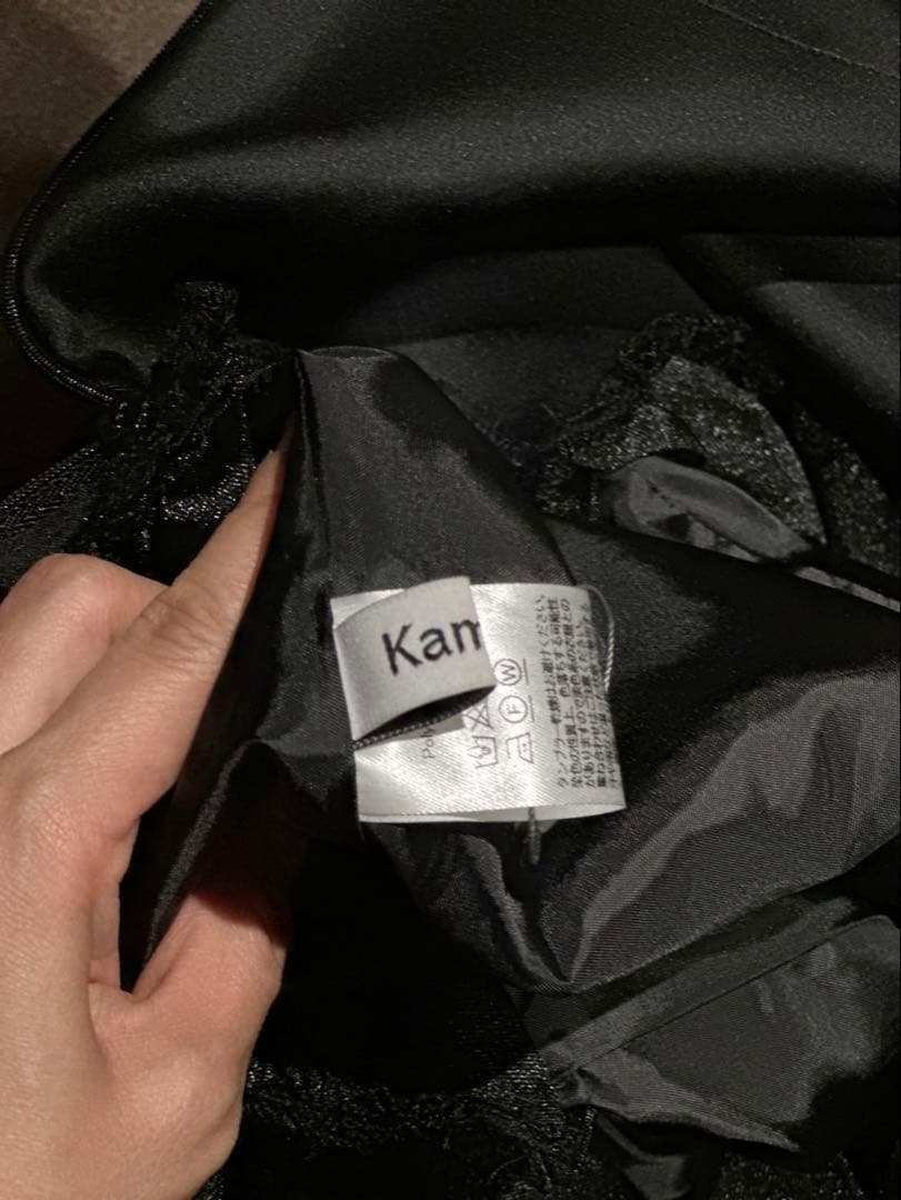 kamiyu 足が細く見えるカボチャパンツ 黒　F