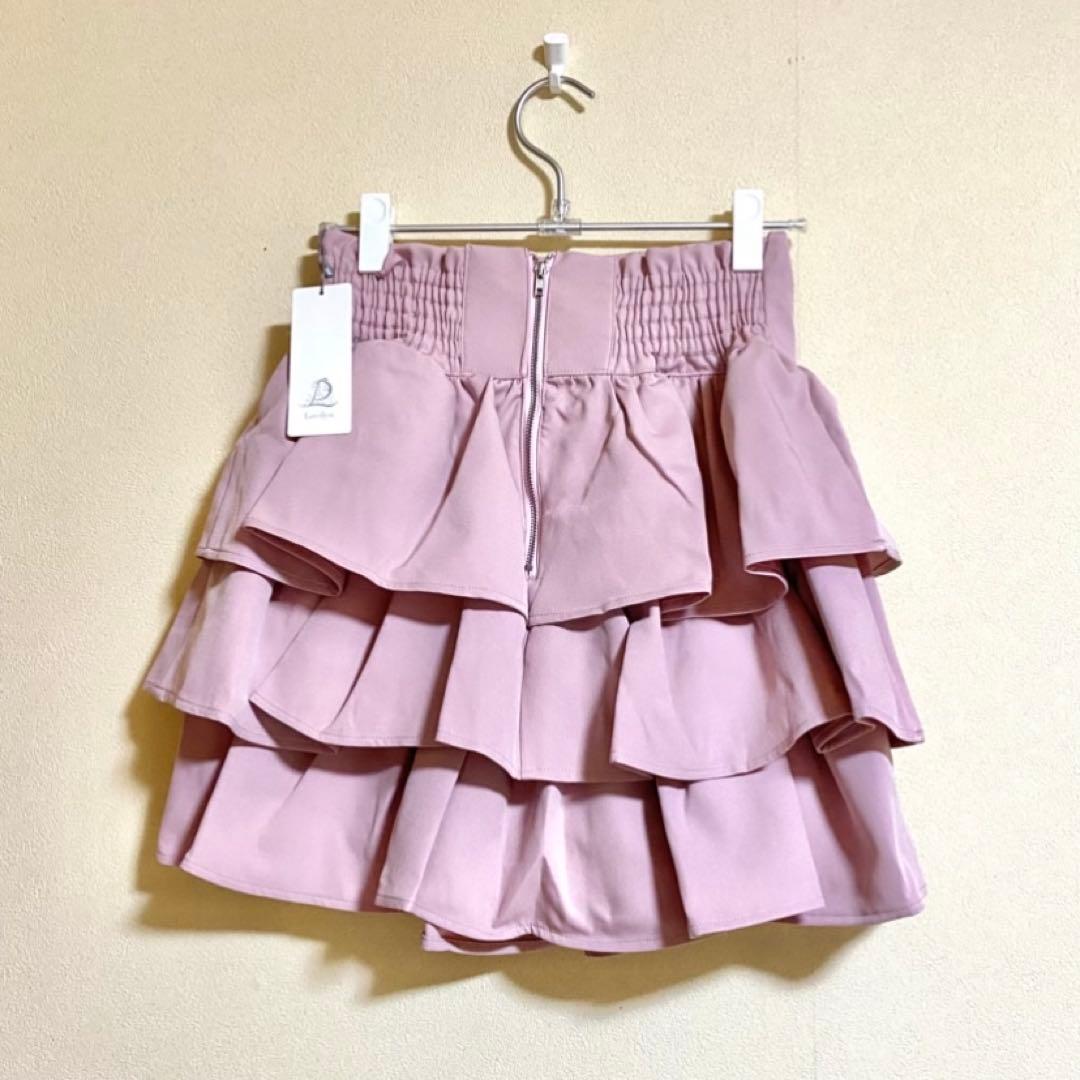 【Sayaka】Lovilyn -5kg三段フリルミニスカート ピンク 黒