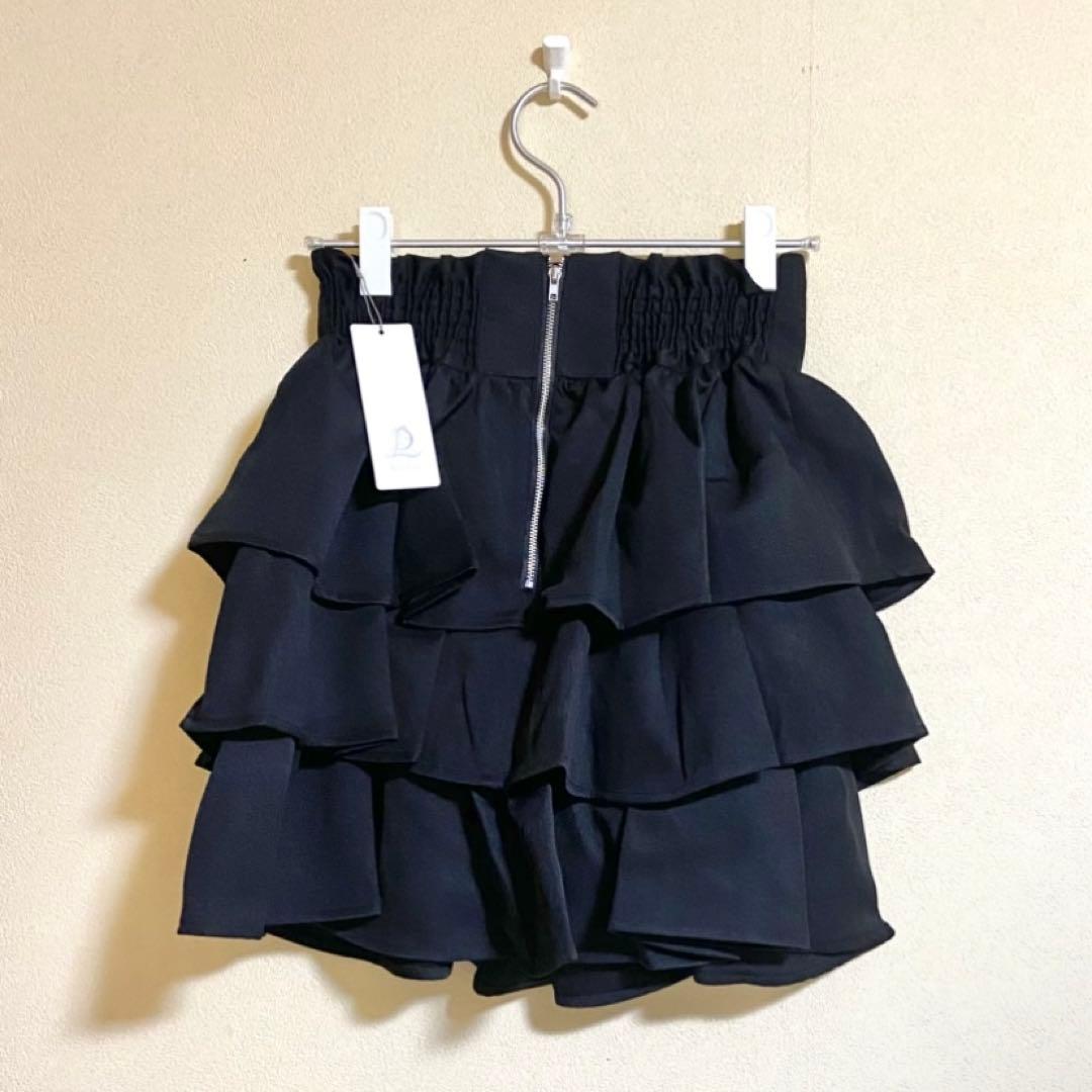 【Sayaka】Lovilyn -5kg三段フリルミニスカート ピンク 黒