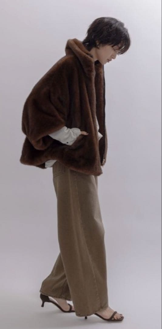 EimeeLawミンクファー スタンドネックショートコート