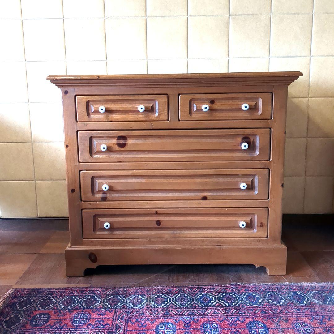 みびょ　パイン材　4段チェスト　箪笥　カントリー
