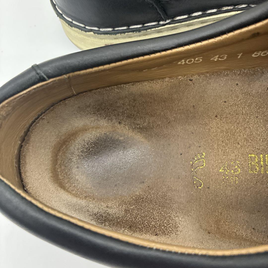 【良品】ビルケンシュトック パサデナ 43 チロリアン レザーシューズ ブラック