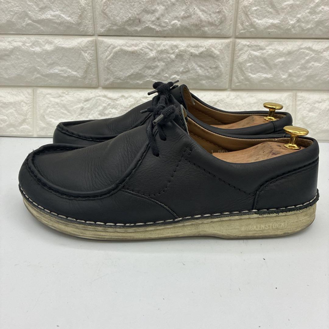 【良品】ビルケンシュトック パサデナ 43 チロリアン レザーシューズ ブラック