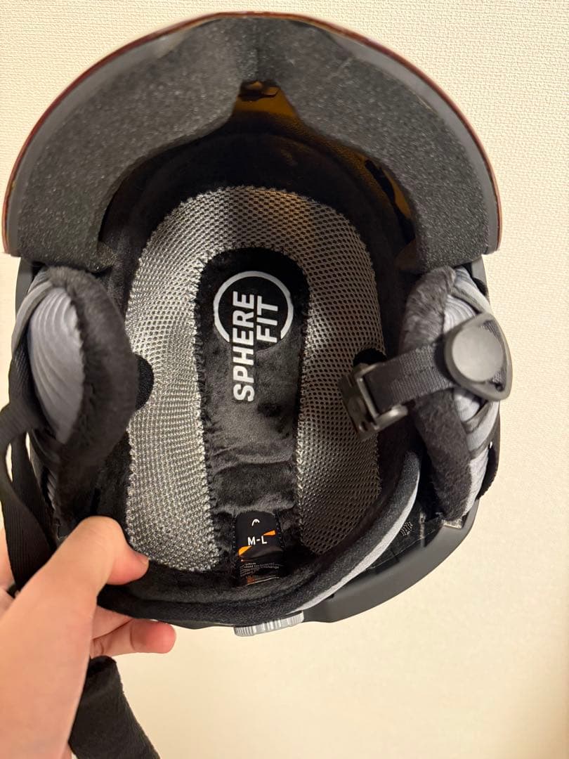 HEAD RADAR グレー ヘルメット バイザー付き