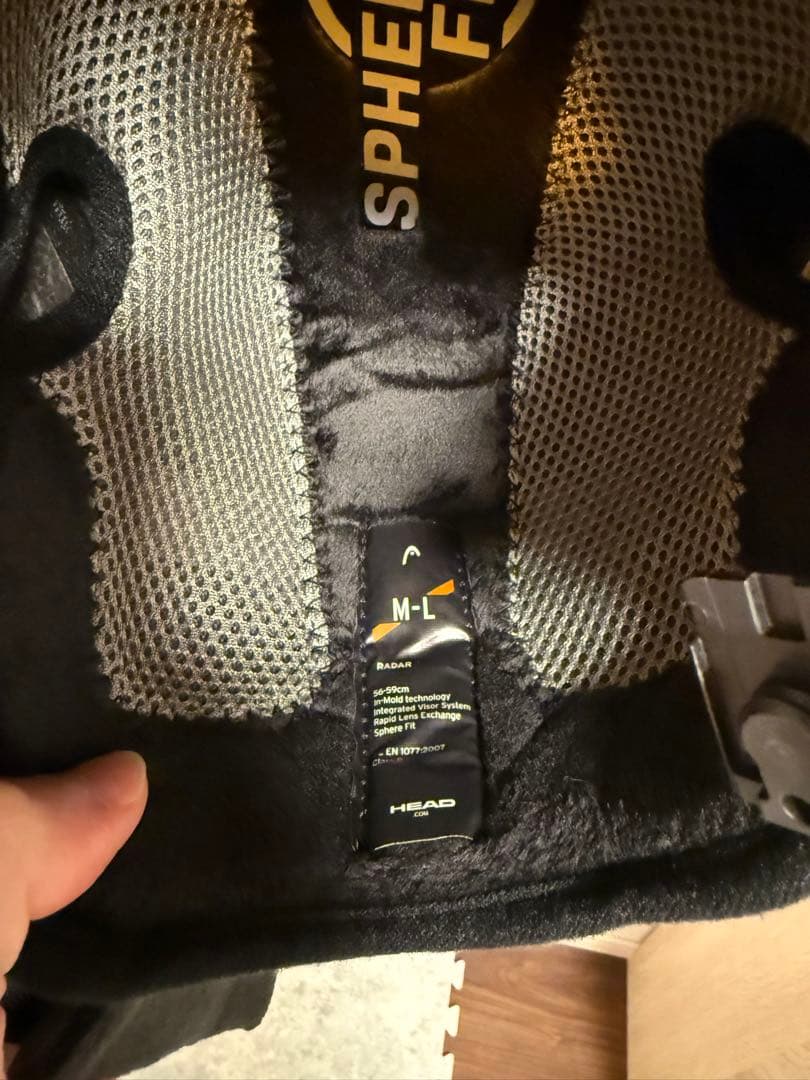 HEAD RADAR グレー ヘルメット バイザー付き