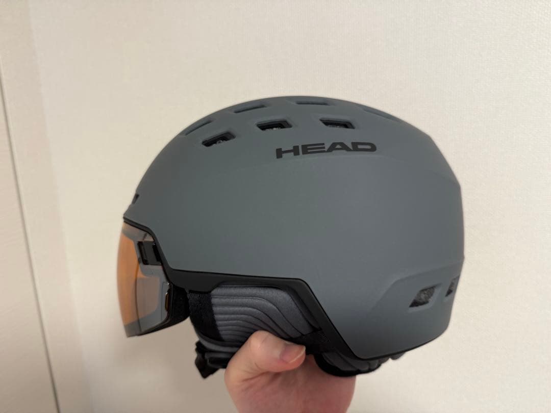 HEAD RADAR グレー ヘルメット バイザー付き