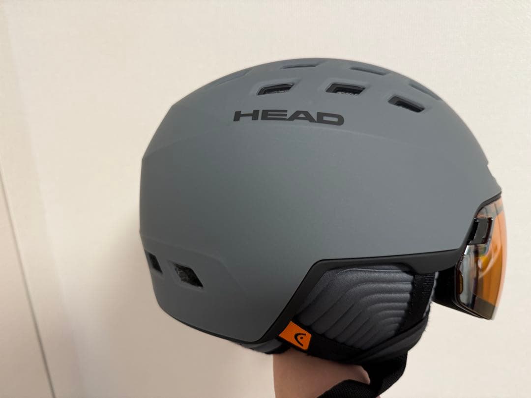 HEAD RADAR グレー ヘルメット バイザー付き