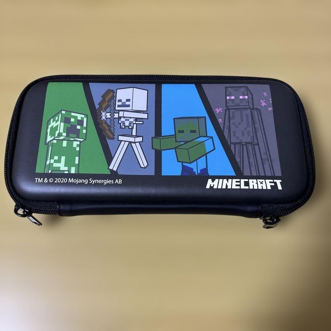 Switchライト　ブルー　マイクラケース　ハードカバー　充電器付き