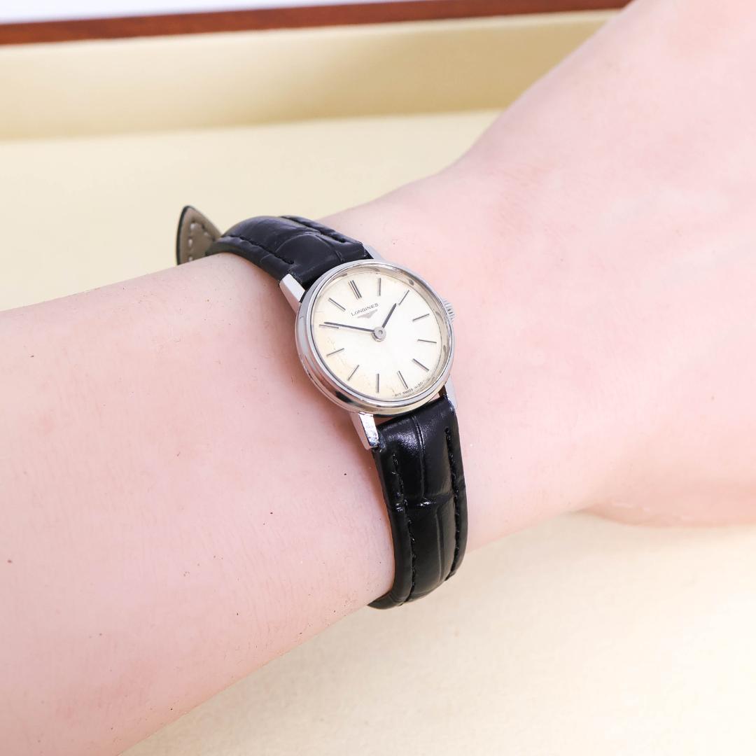 稼働 LONGINES 腕時計 手巻き 機械式 レディース 新品レザー 2651