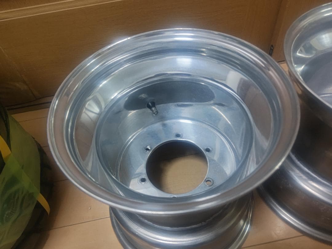 ダグラスホイール希少品10インチ10J6穴！タイヤ有曲がり無初期物