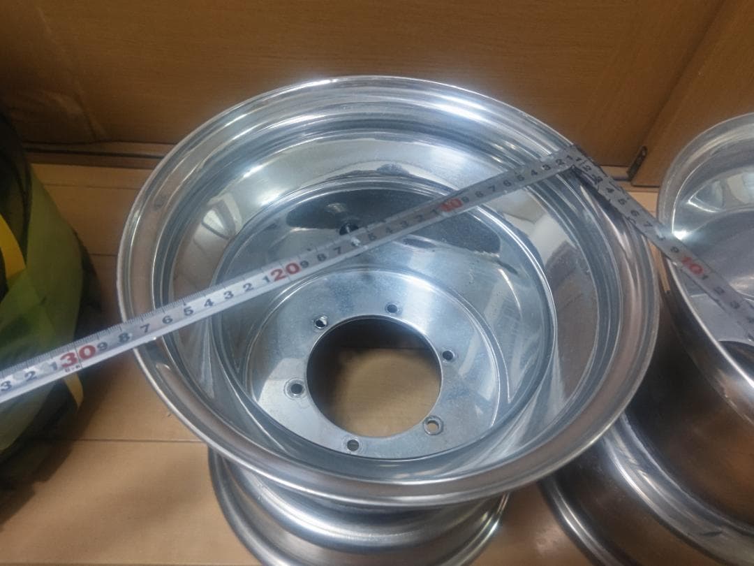 ダグラスホイール希少品10インチ10J6穴！タイヤ有曲がり無初期物