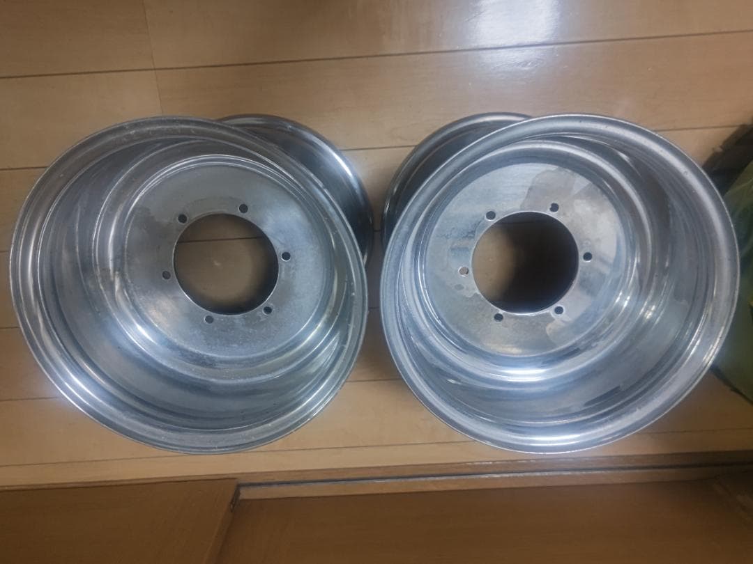 ダグラスホイール希少品10インチ10J6穴！タイヤ有曲がり無初期物