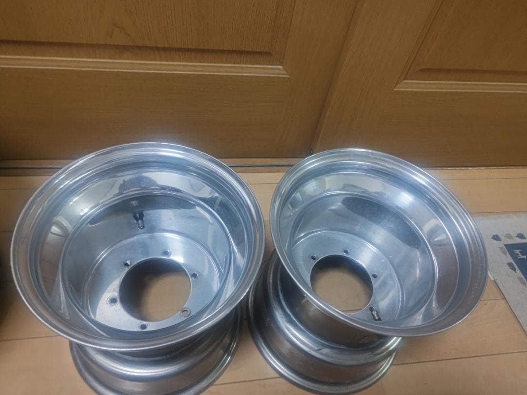 ダグラスホイール希少品10インチ10J6穴！タイヤ有曲がり無初期物