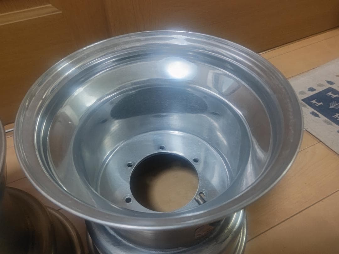 ダグラスホイール希少品10インチ10J6穴！タイヤ有曲がり無初期物