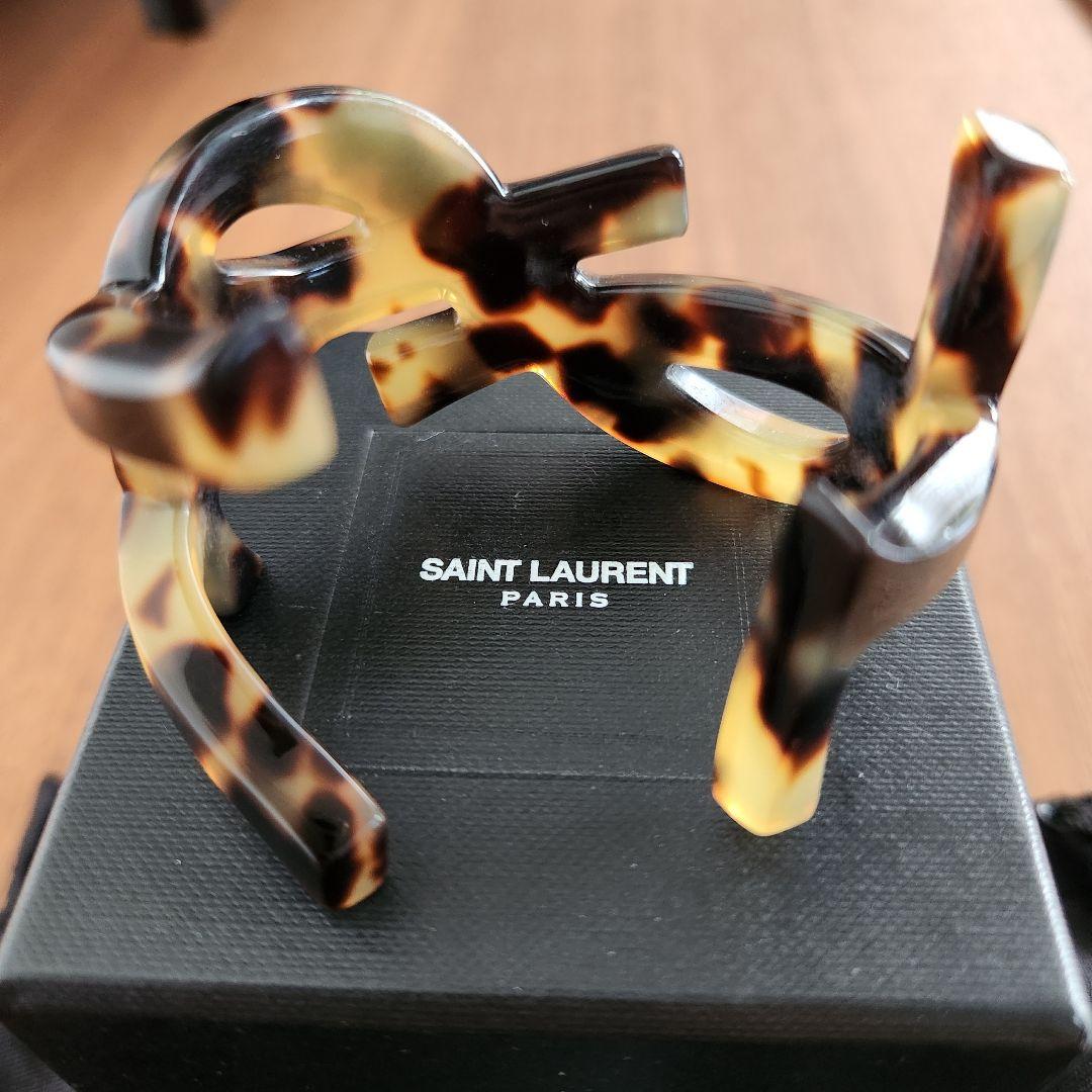 SAINT LAURENT　べっ甲　YSL　バングル