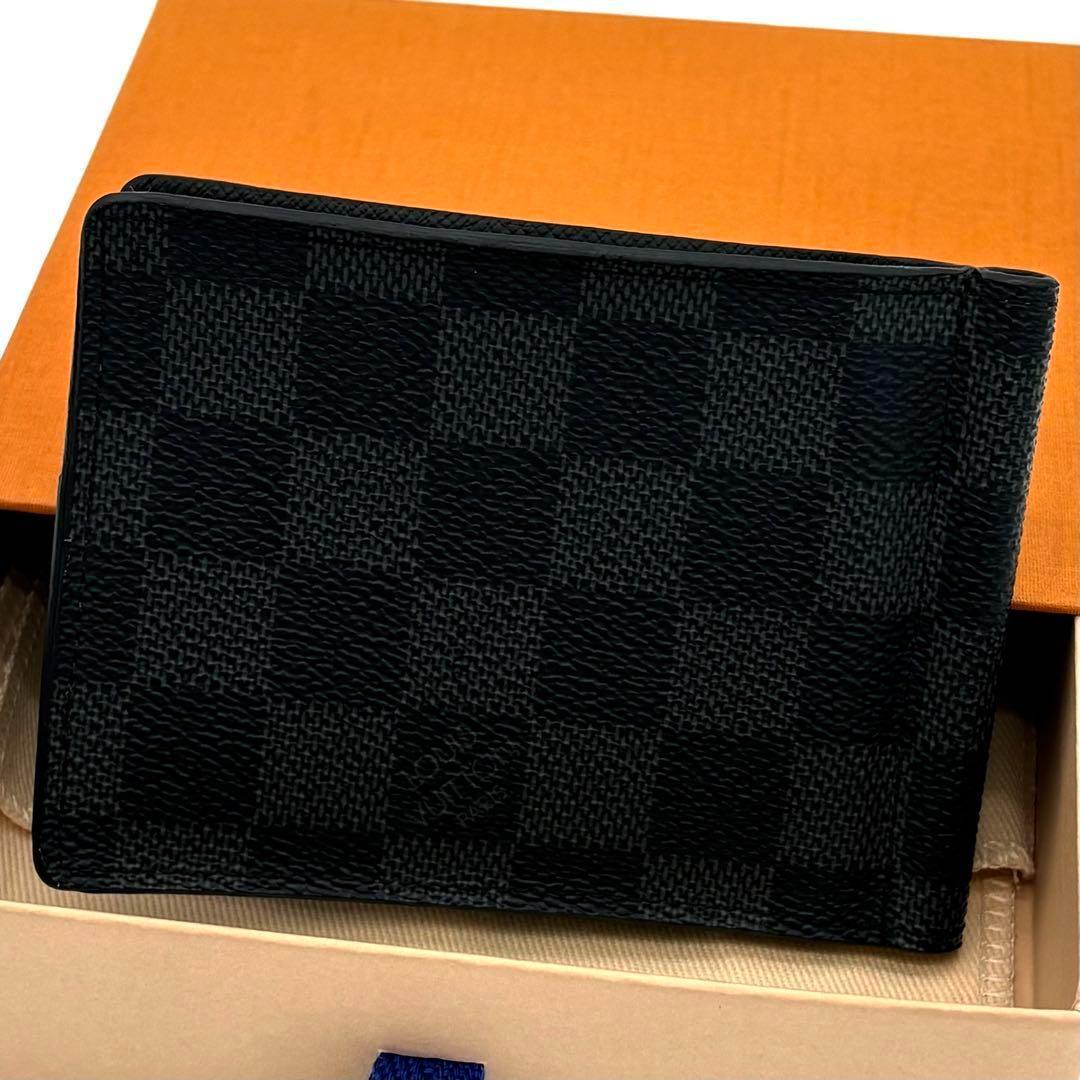 ルイヴィトン 札入れ マネークリップ ダミエ グラフィット パンス 黒 1937