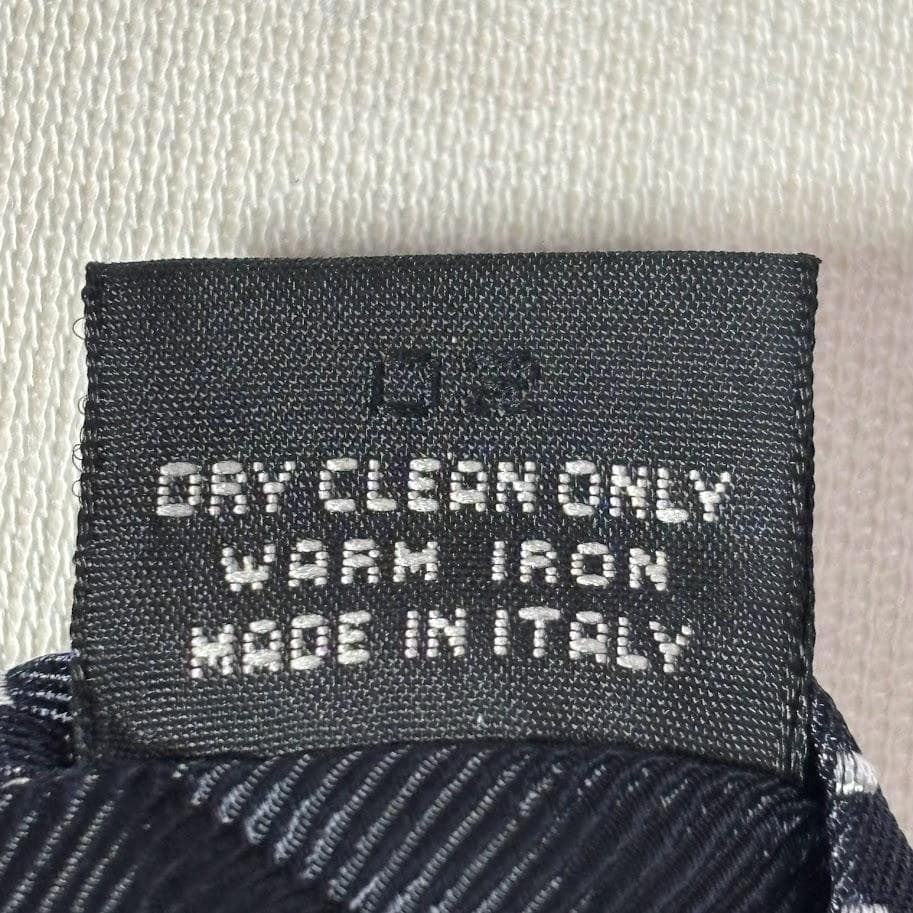 エルメネジルド ゼニア Zegna ジャガード織り・ピンドットタイ・新品タグ付き