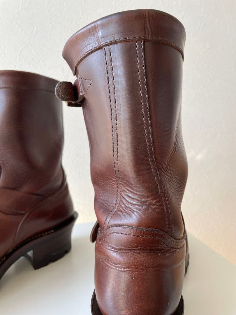 バックボーン　ブラウン ショートエンジニアブーツ　ビブラム