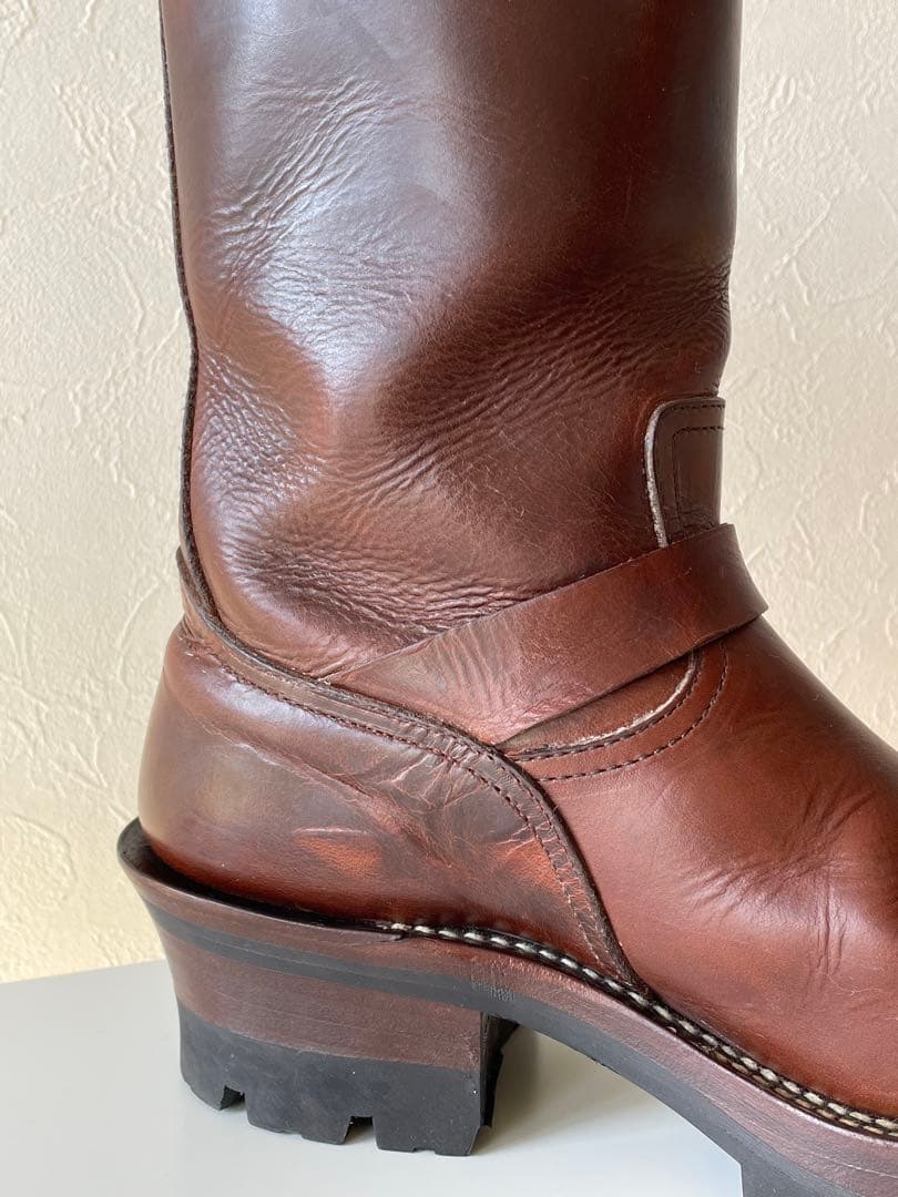 バックボーン　ブラウン ショートエンジニアブーツ　ビブラム