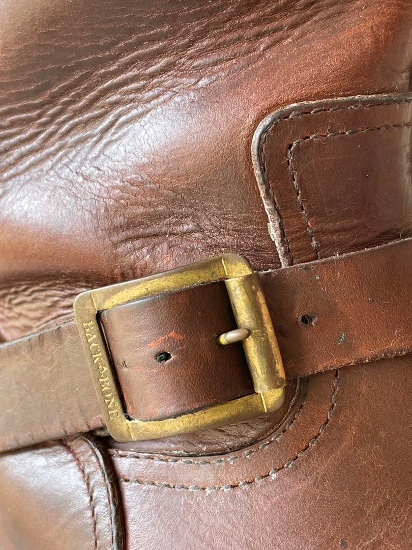 バックボーン　ブラウン ショートエンジニアブーツ　ビブラム