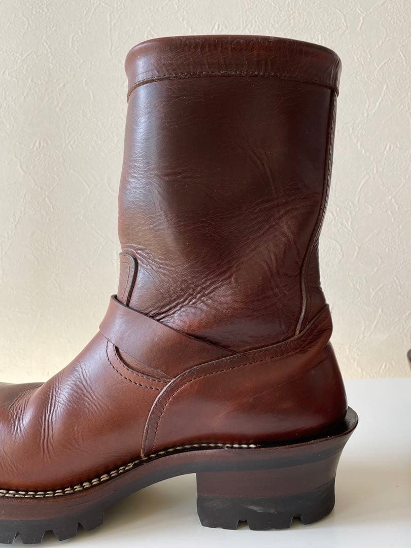 バックボーン　ブラウン ショートエンジニアブーツ　ビブラム