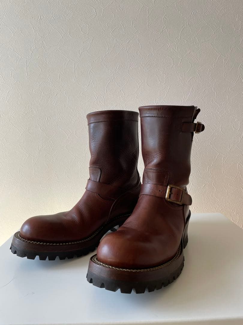 バックボーン　ブラウン ショートエンジニアブーツ　ビブラム