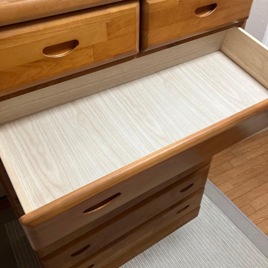 木製チェスト 8引き出し ナチュラルウッド