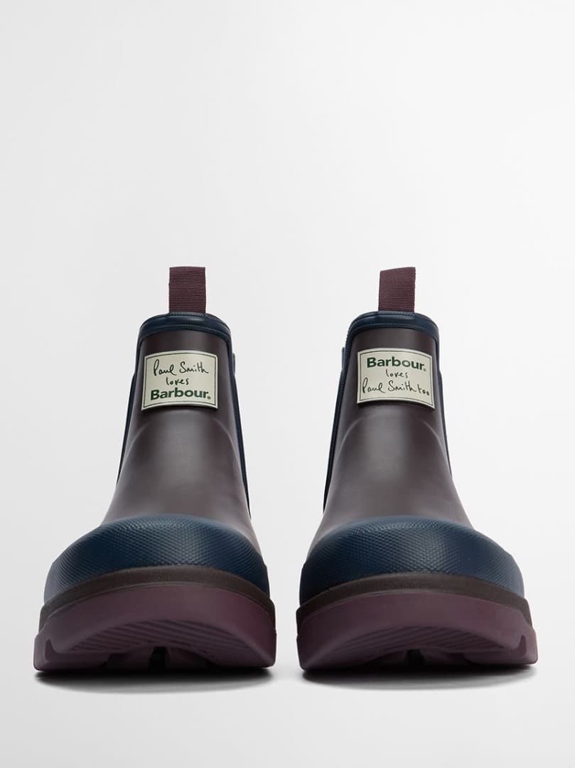 Paul Smith Barbour カラーブロック サイドゴアレインブーツ