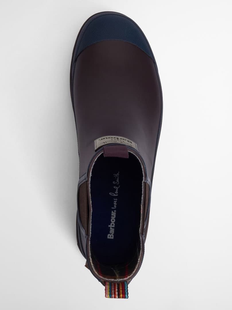 Paul Smith Barbour カラーブロック サイドゴアレインブーツ