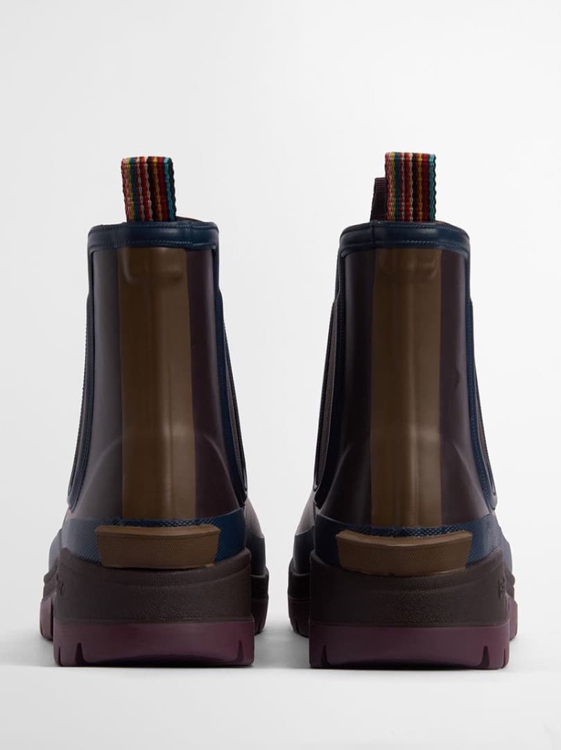 Paul Smith Barbour カラーブロック サイドゴアレインブーツ