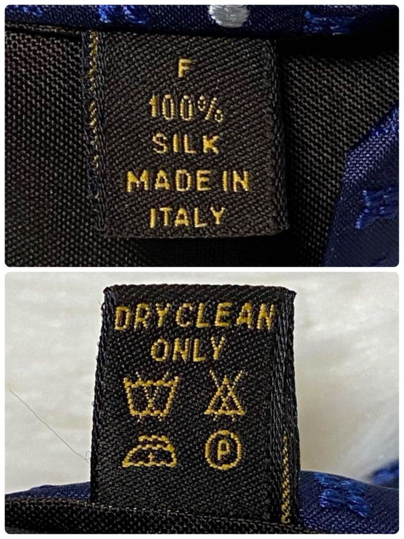 新品級✨ルイヴィトン　モノグラム　ドット柄　総柄　濃紺ブルーネイビー　光沢感