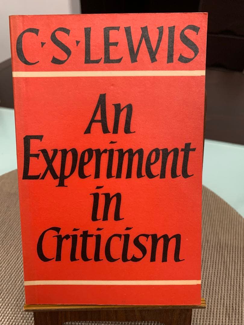 洋書 C. S. Lewis An Experiment in Criticism