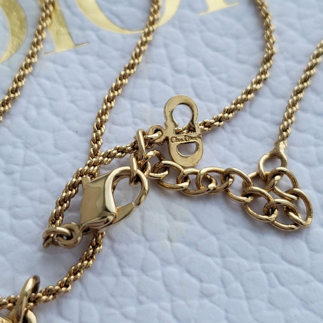 美品✨希少 Dior 旧ロゴ ネックレス ゴールド サークル 刻印あり